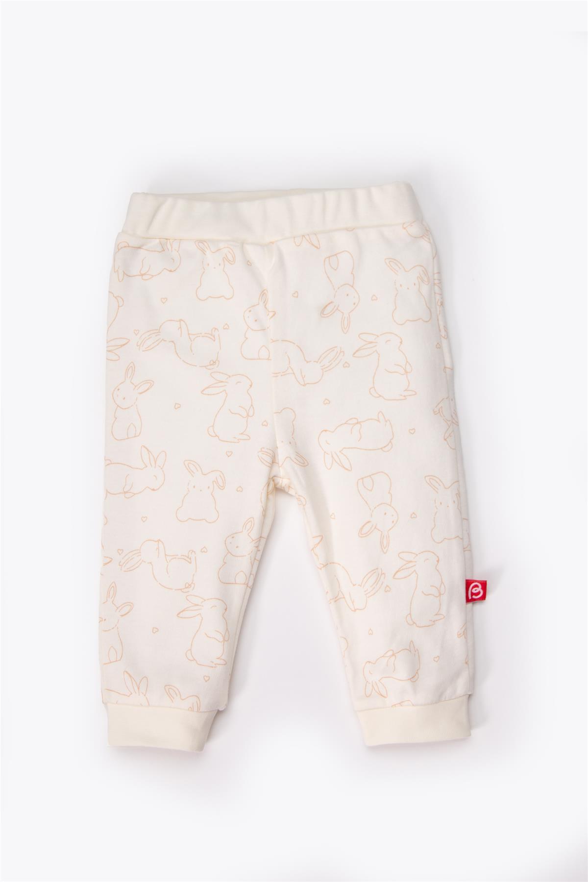 PATİKSİZ PANTOLON 2Lİ (CUTE BUNNY) BEJ