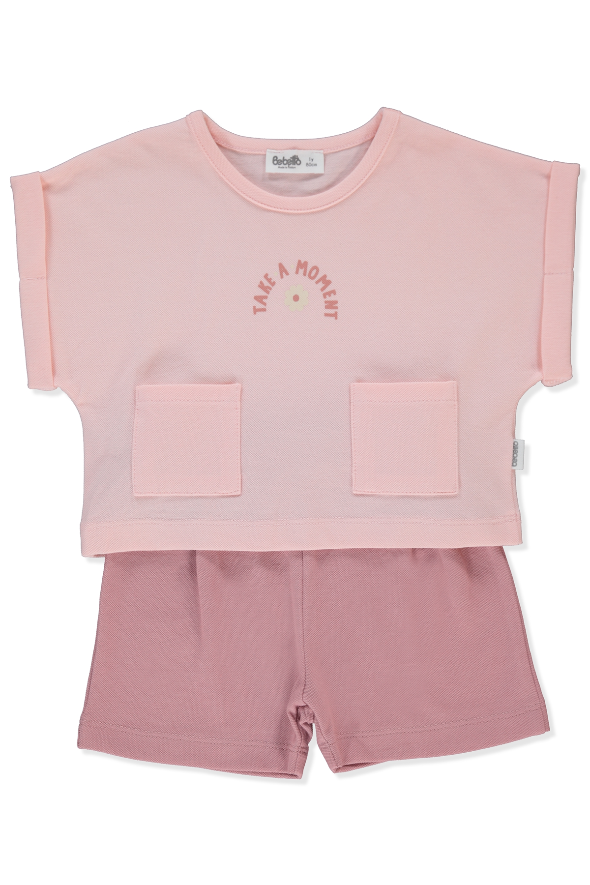 PİKE ŞORT 2Lİ TAKIM (COLORFUL MOMENT) PEMBE