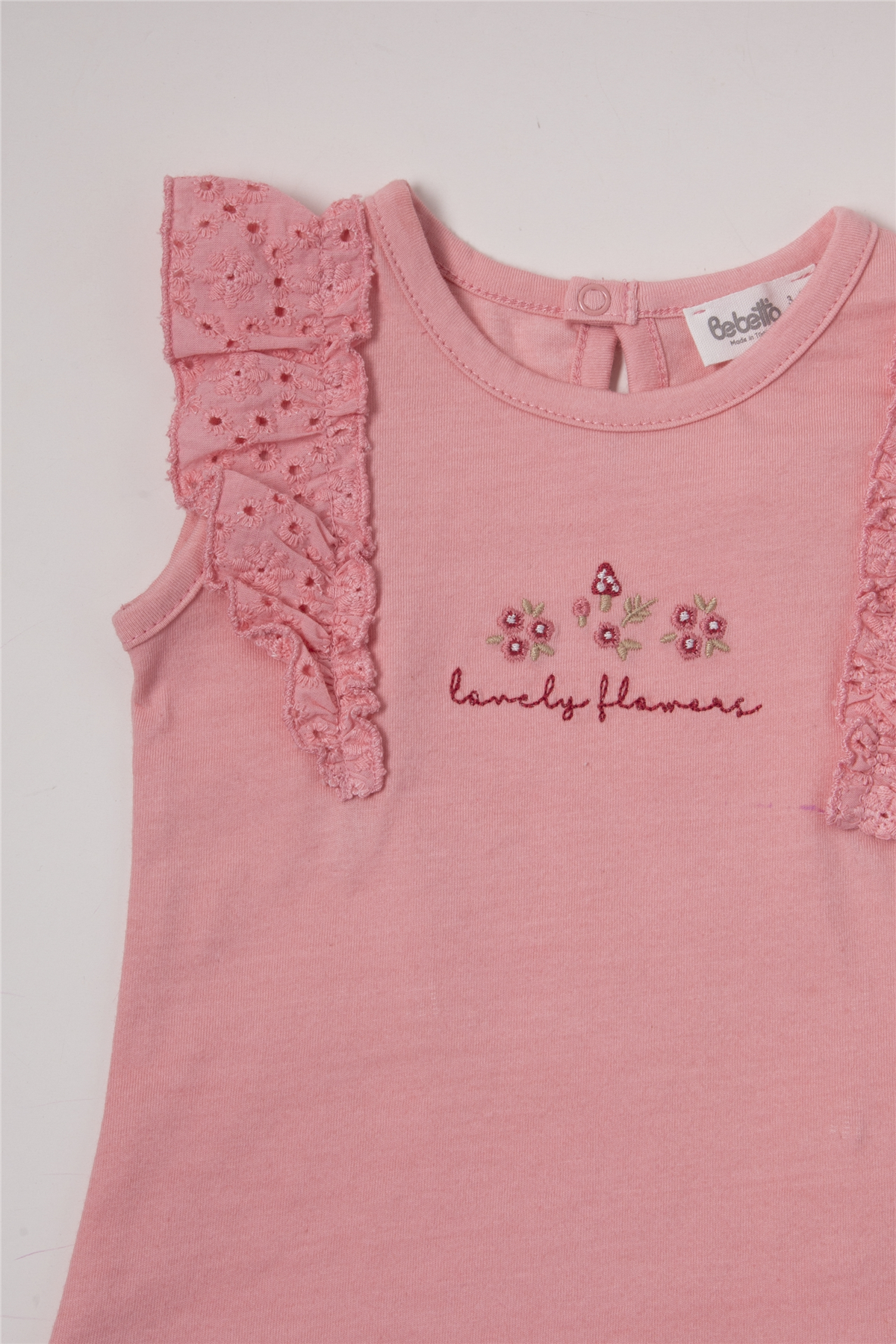 RAPORLU İNTERLOK TAYT 2Lİ TAKIM (LOVELY FLOWERS) PEMBE