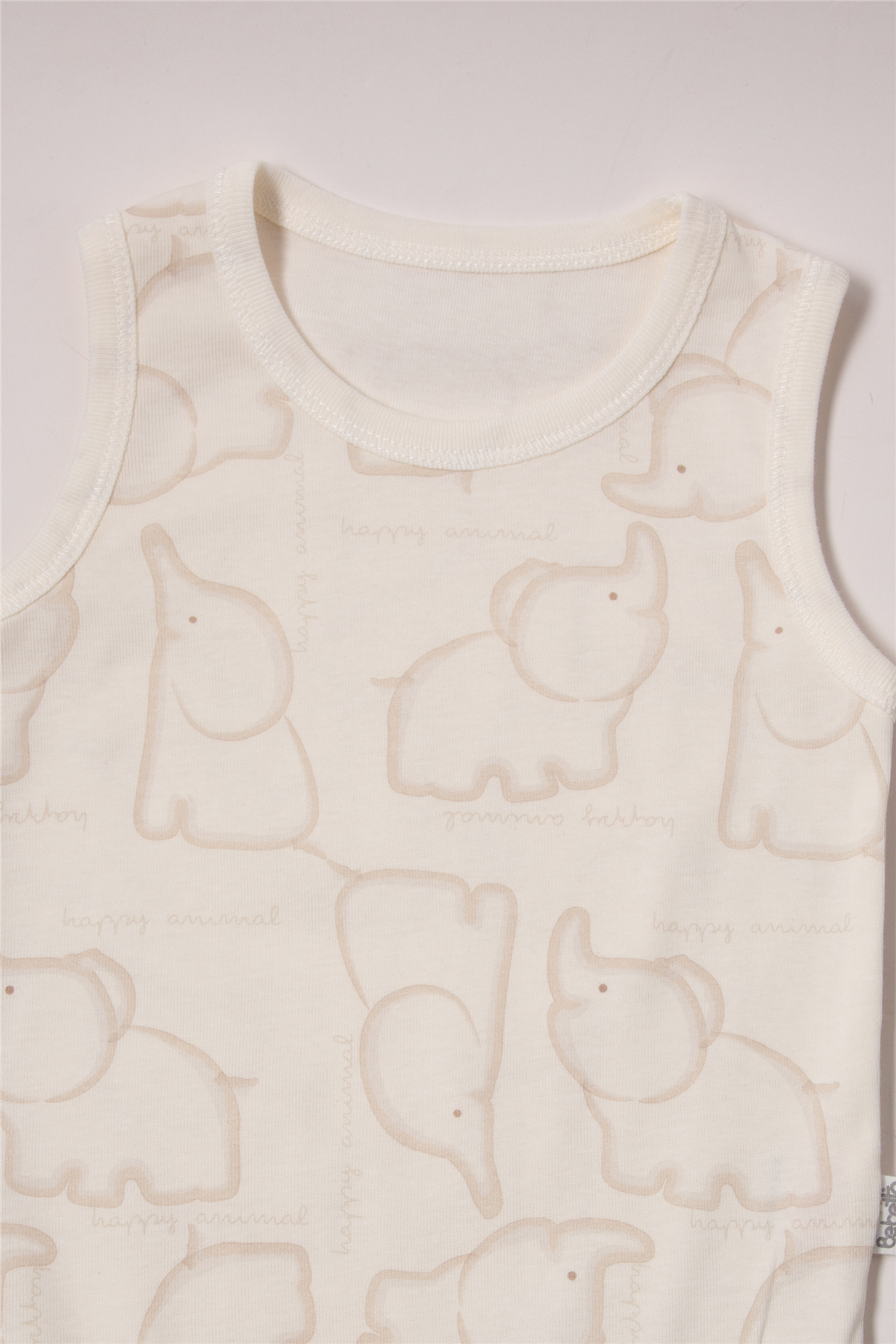 RİBANA ATLET BODY YAŞ (HAPPY ANIMAL) BEJ