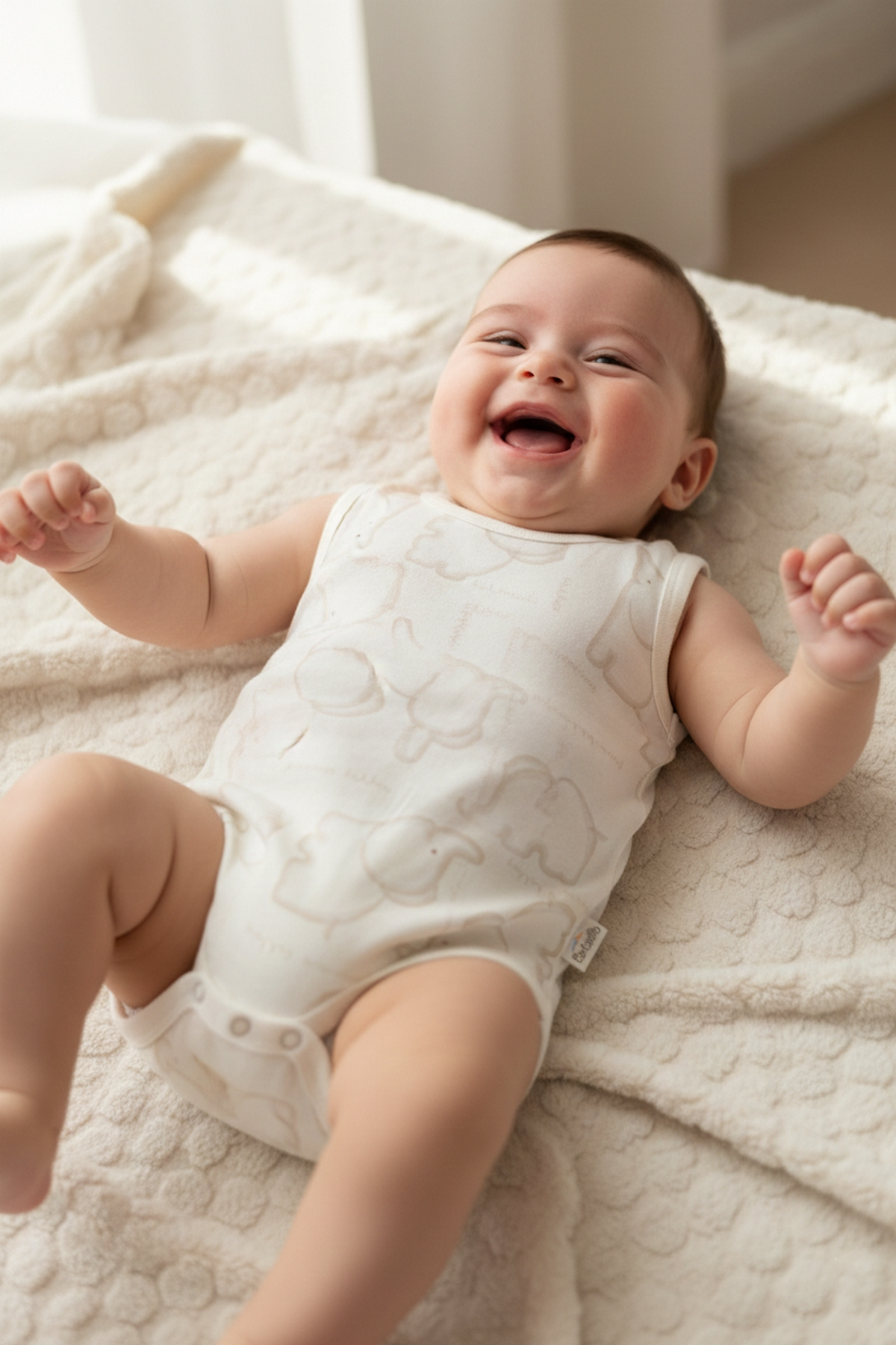 RİBANA ATLET BODY YAŞ (HAPPY ANIMAL) BEJ