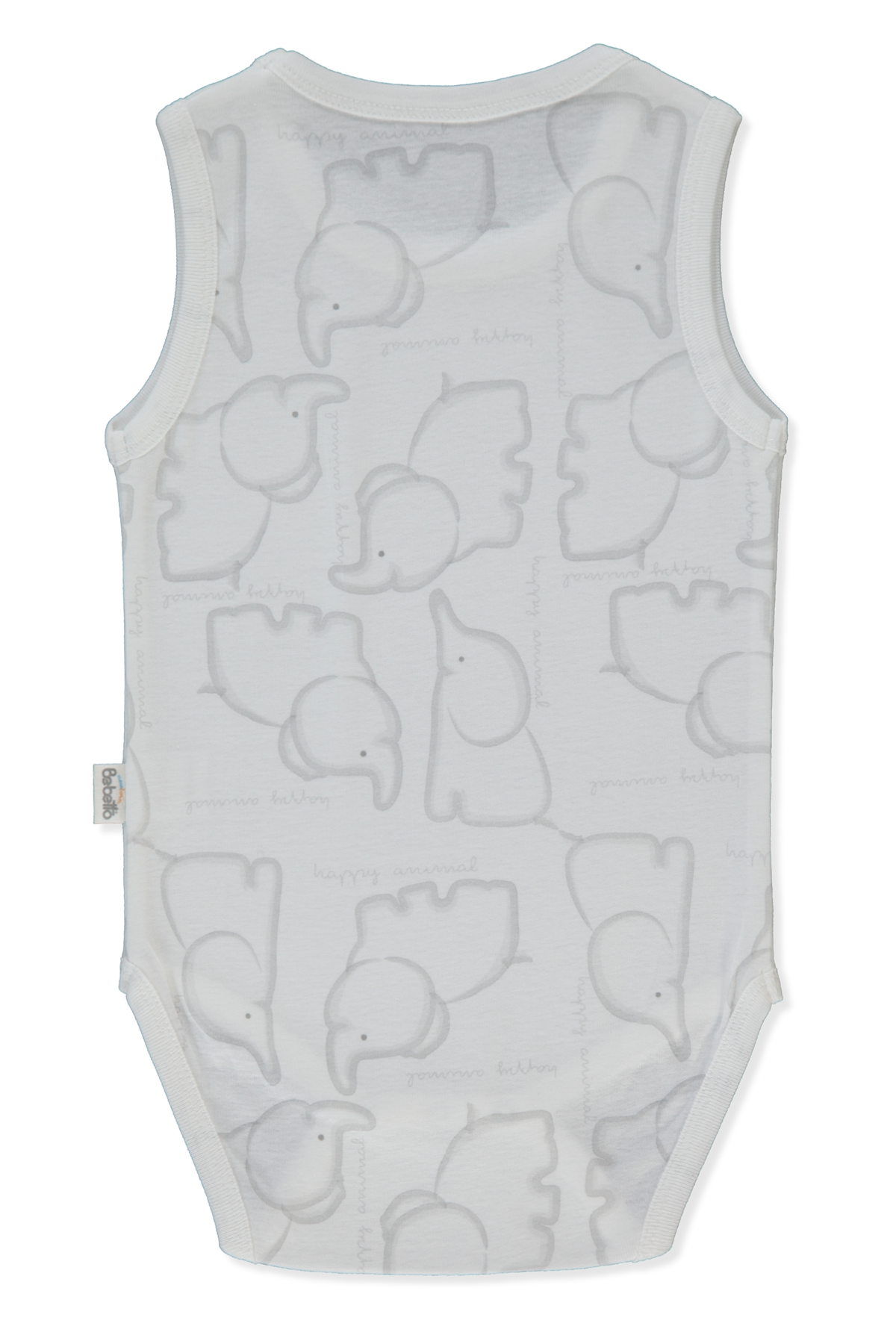 RİBANA ATLET BODY YAŞ (HAPPY ANIMAL) GRİ MELANJ