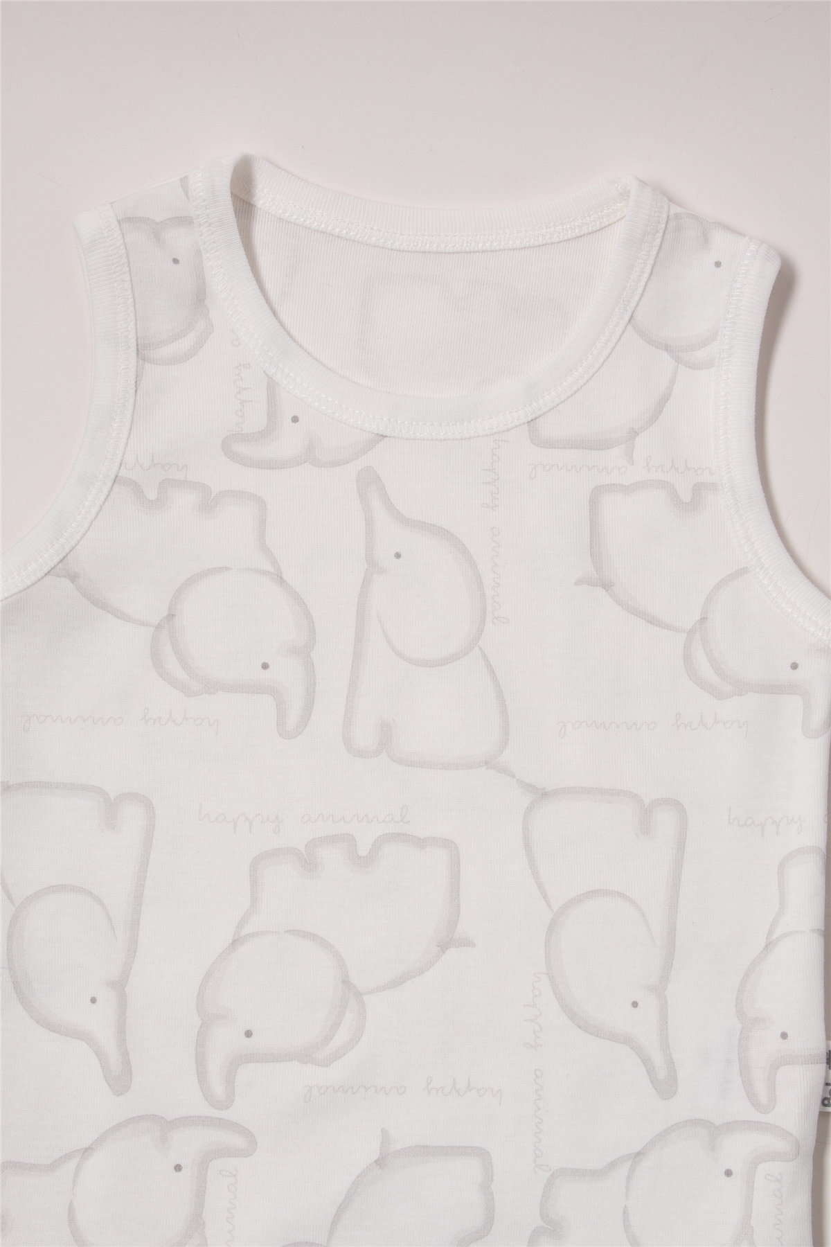 RİBANA ATLET BODY YAŞ (HAPPY ANIMAL) GRİ MELANJ