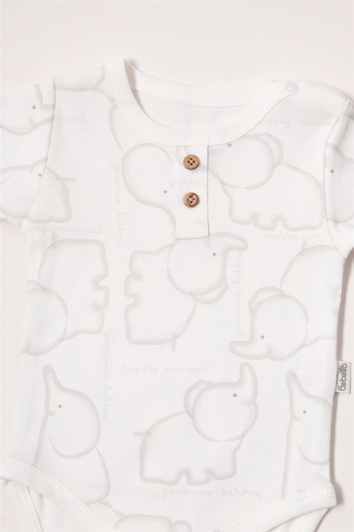 RİBANA BODY SET 3LÜ (HAPPY ANIMAL) GRİ MELANJ