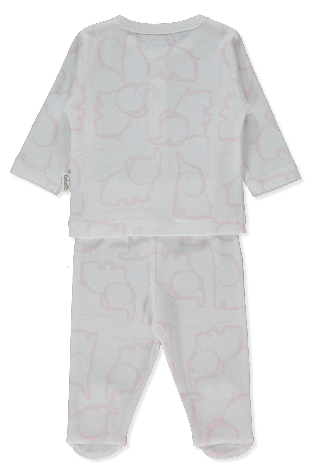RİBANA PATİKLİ PİJAMA TAKIMI 2Lİ (HAPPY ANIMAL) PEMBE