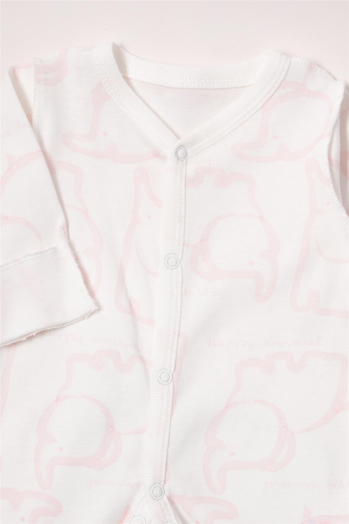 RİBANA PREMATURE TULUM SET 4LÜ (HAPPY ANIMAL) PEMBE
