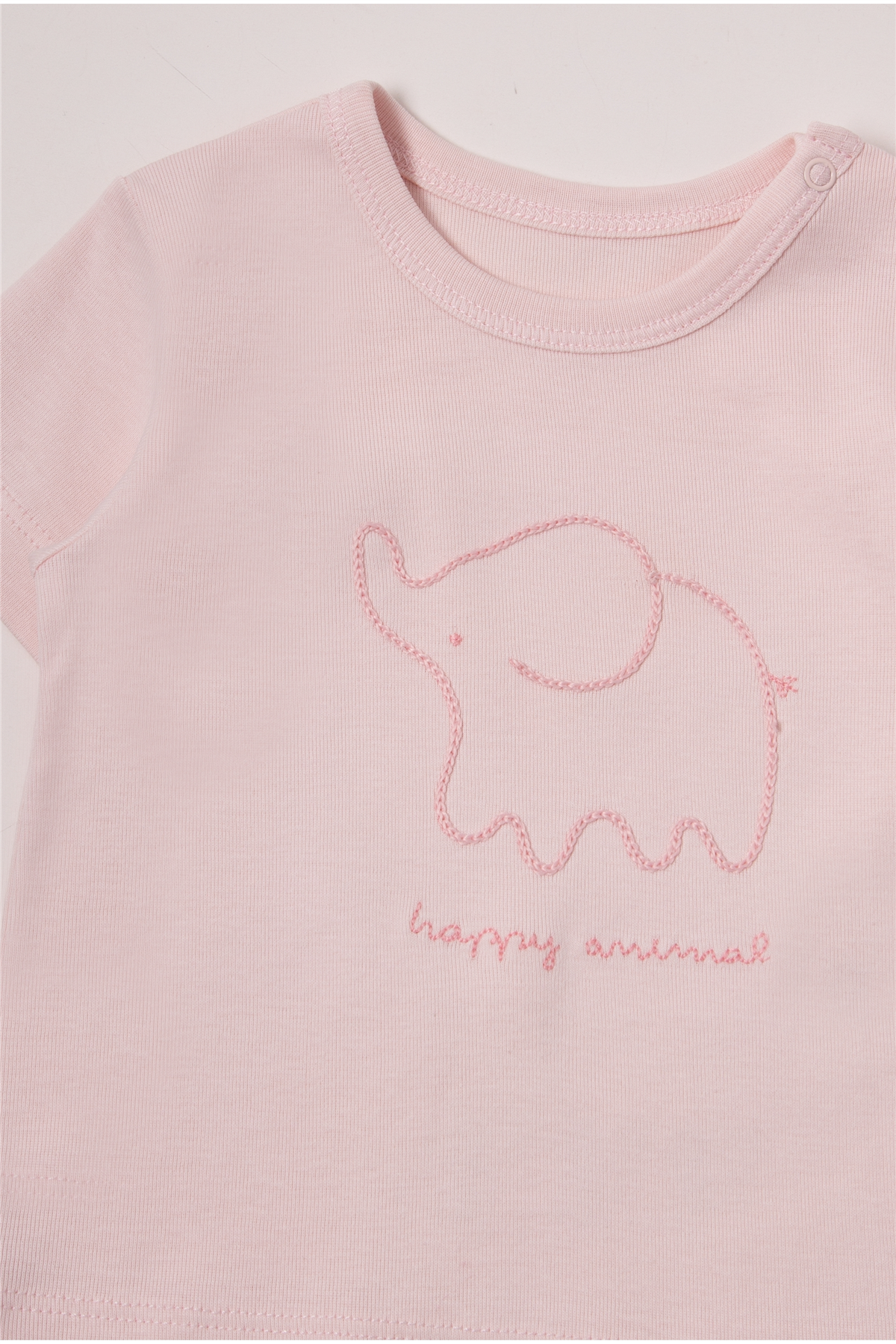 RİBANA ŞORTLU PİJAMA TAKIMI 2Lİ (HAPPY ANIMAL) PEMBE
