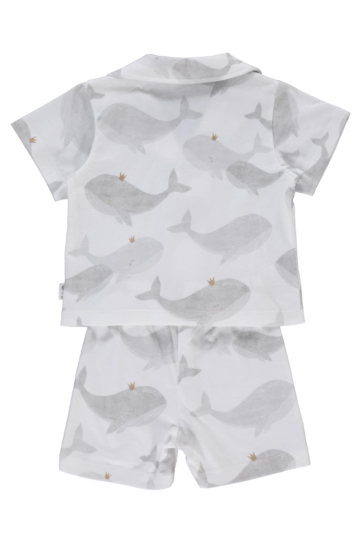 SÜPREM PİJAMA TAKIMI 2Lİ (SWEET PYJAMAS/25-WHALES) GRİ