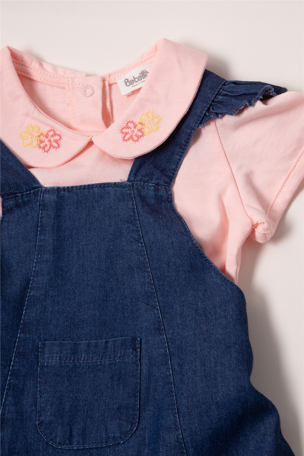 TENCEL SALOPET 2Lİ TAKIM (FLOWER GIRL) LACİVERT