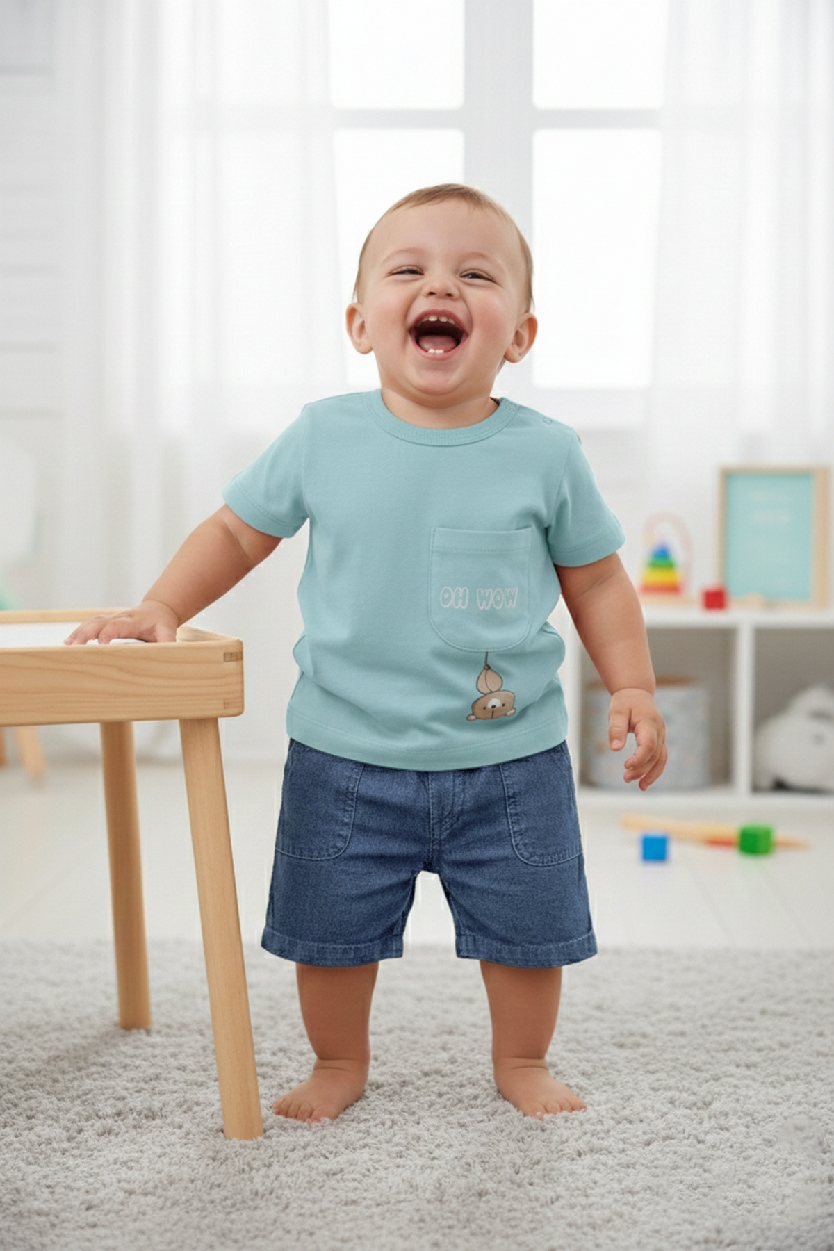 TENCEL ŞORT 2Lİ TAKIM (HELLO) MİNT