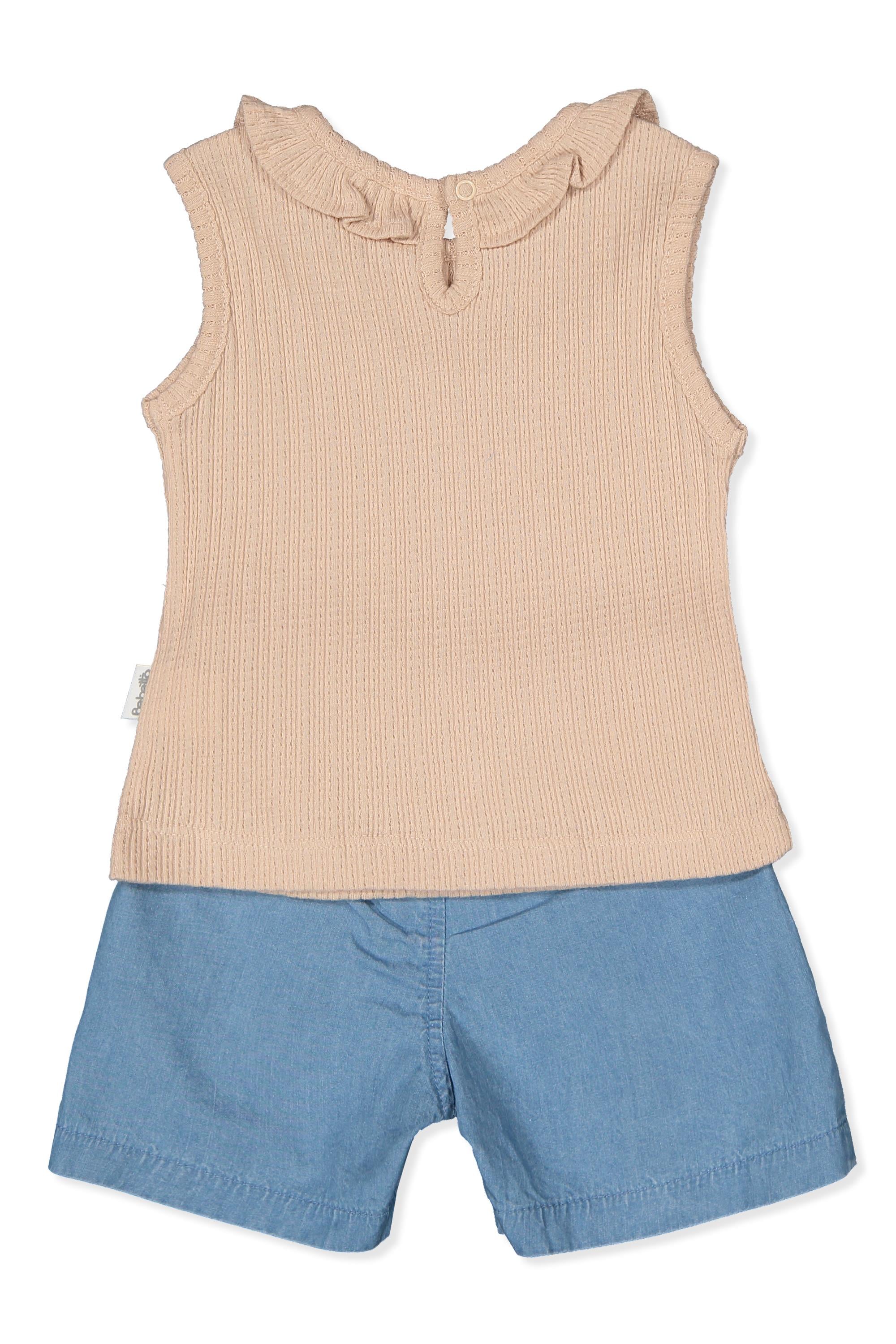 TENCEL ŞORT 2Lİ TAKIM (TINY FLOWERS) BEJ