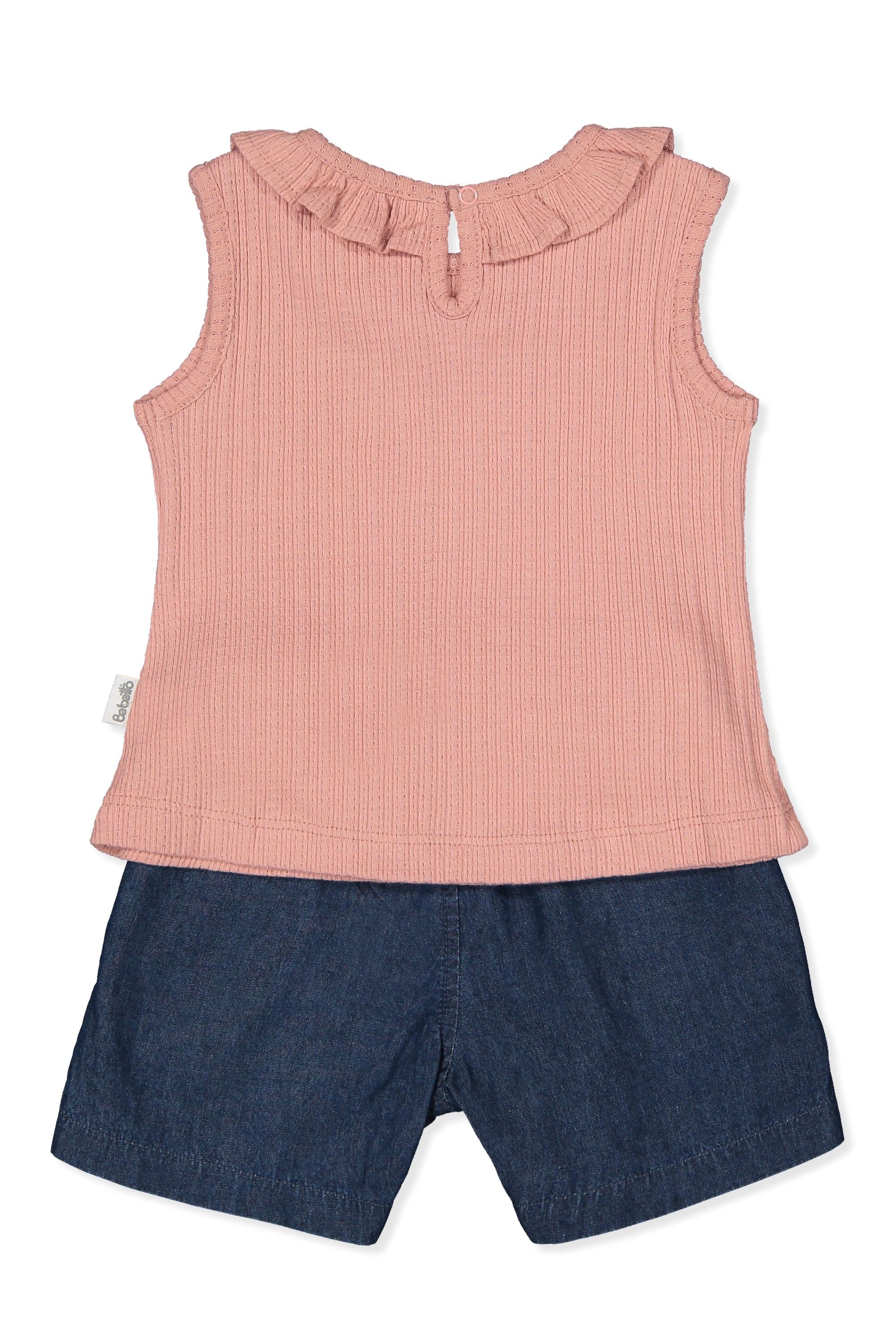 TENCEL ŞORT 2Lİ TAKIM (TINY FLOWERS) GÜL KURUSU