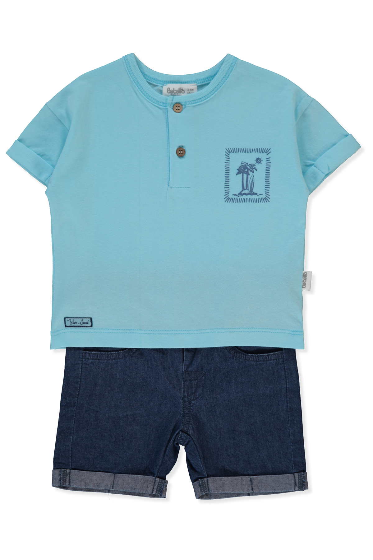 TENCEL ŞORT 2Lİ TAKIM (WAVE POWER) LACİVERT