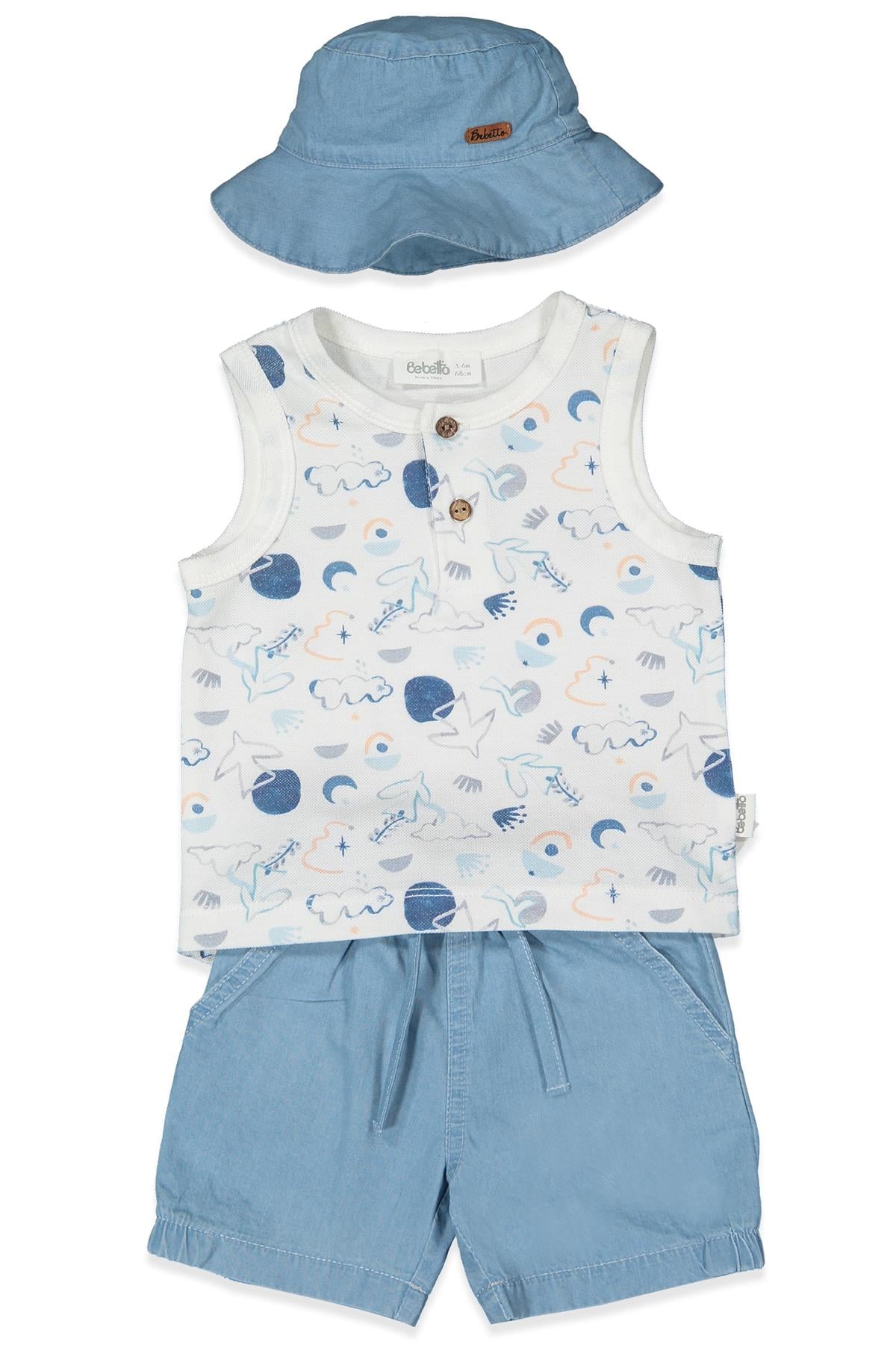 TENCEL ŞORT 3LÜ TAKIM (OUTSIDE THE WORLD) MAVİ