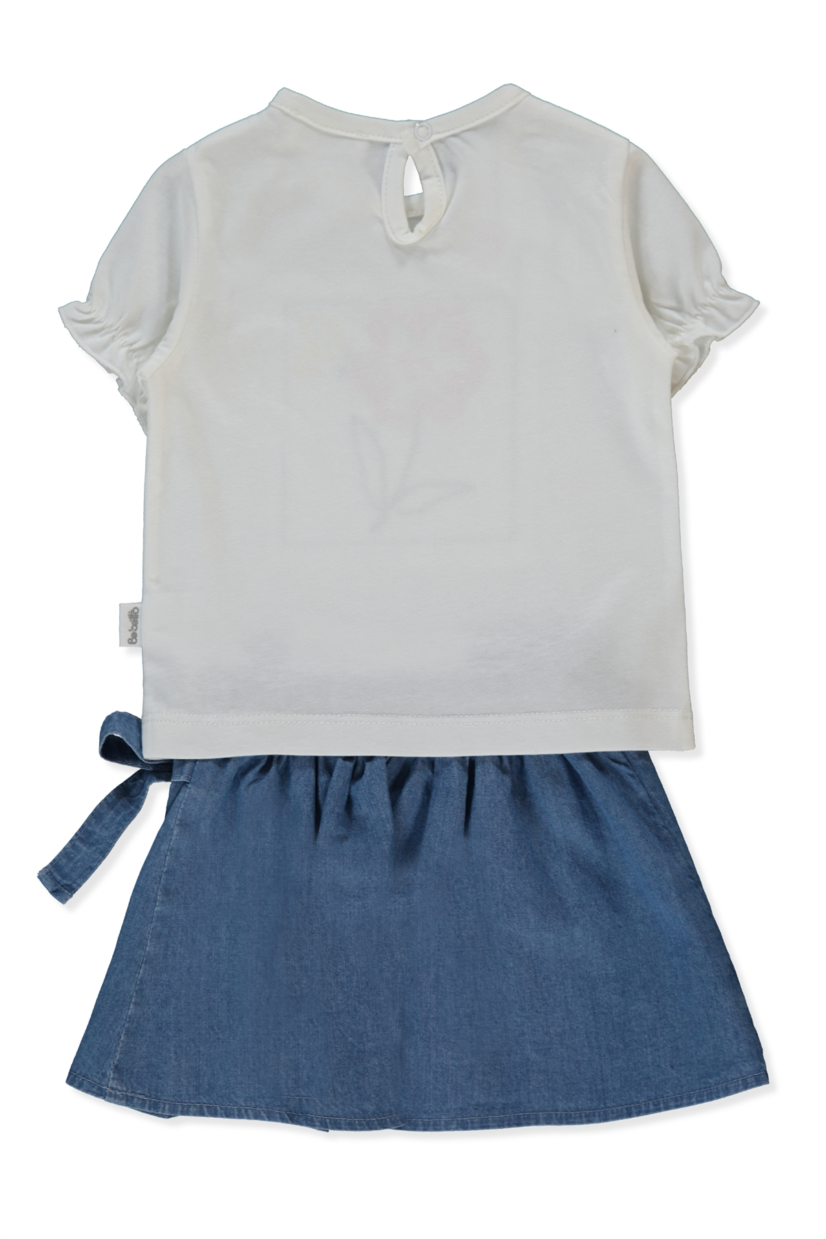 TENCEL ŞORT ETEK 2Lİ TAKIM (FLOWER GIRL) MAVİ
