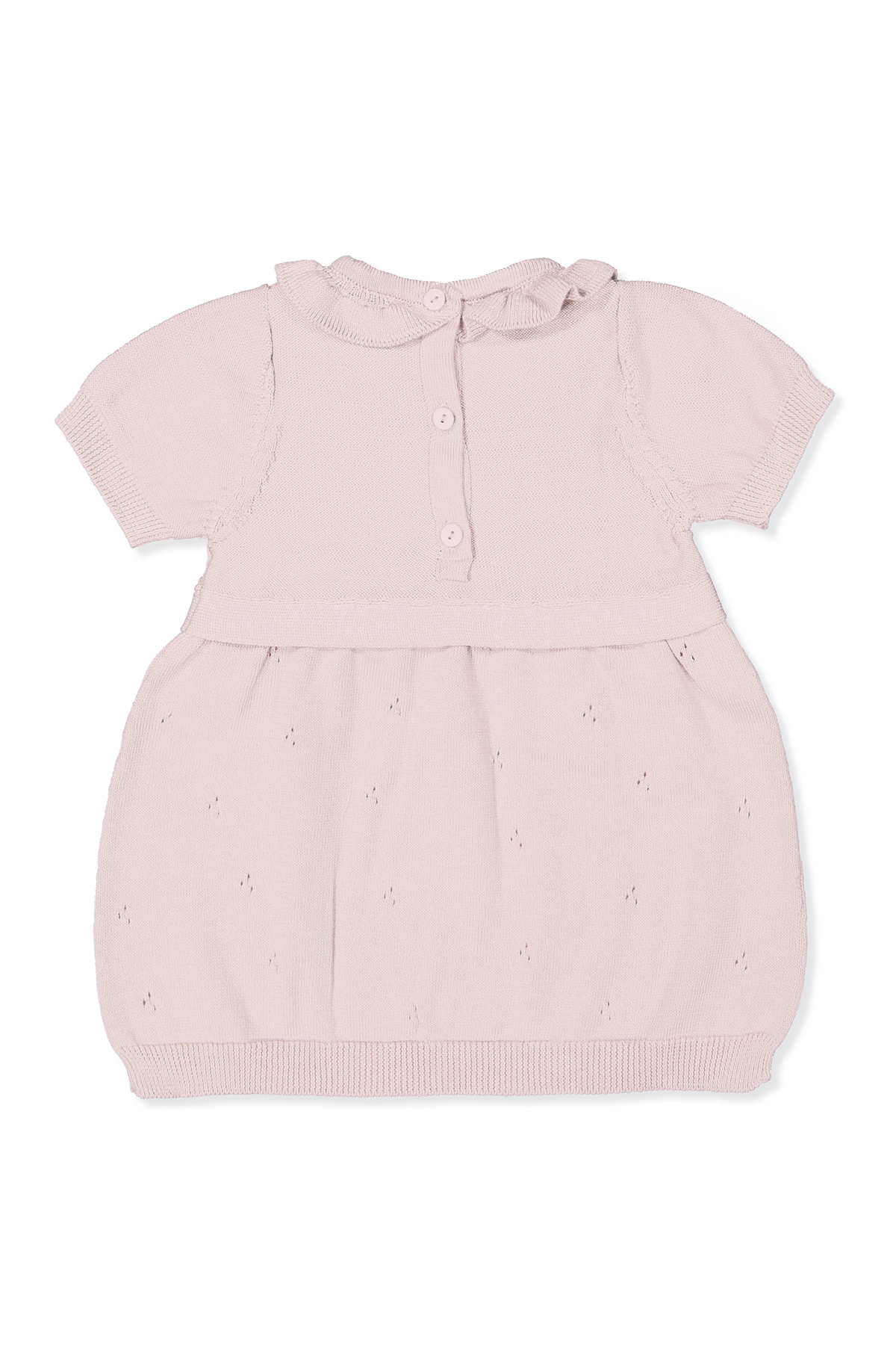 TRİKO ELBİSE (BURGU DESEN) PEMBE