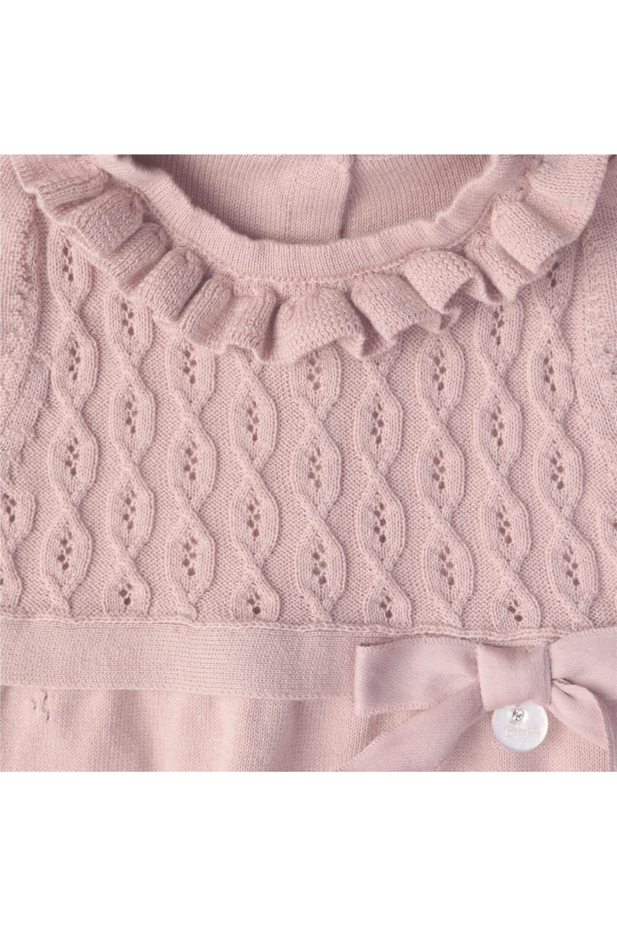 TRİKO ELBİSE (BURGU DESEN) PEMBE