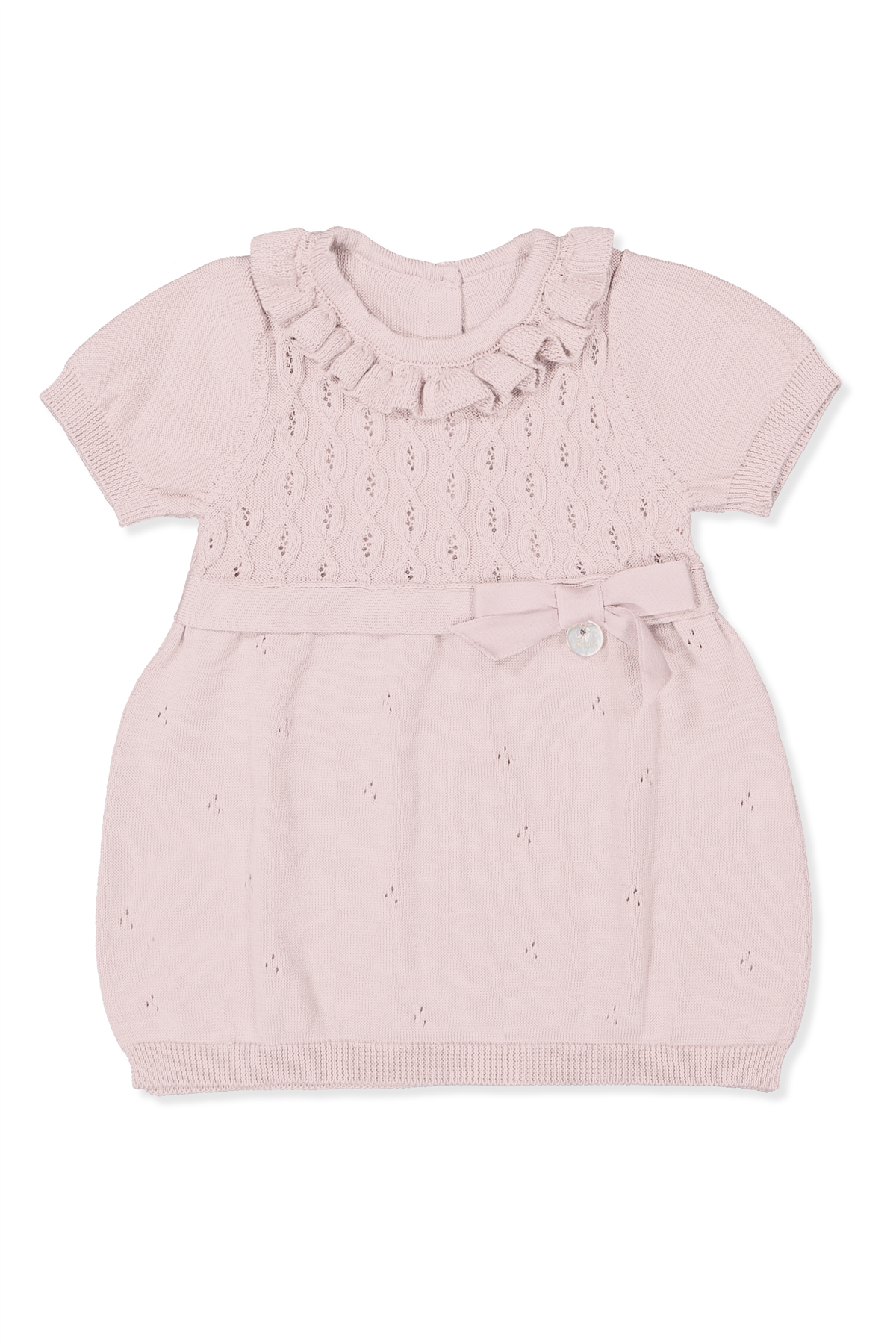 TRİKO ELBİSE (BURGU DESEN) PEMBE