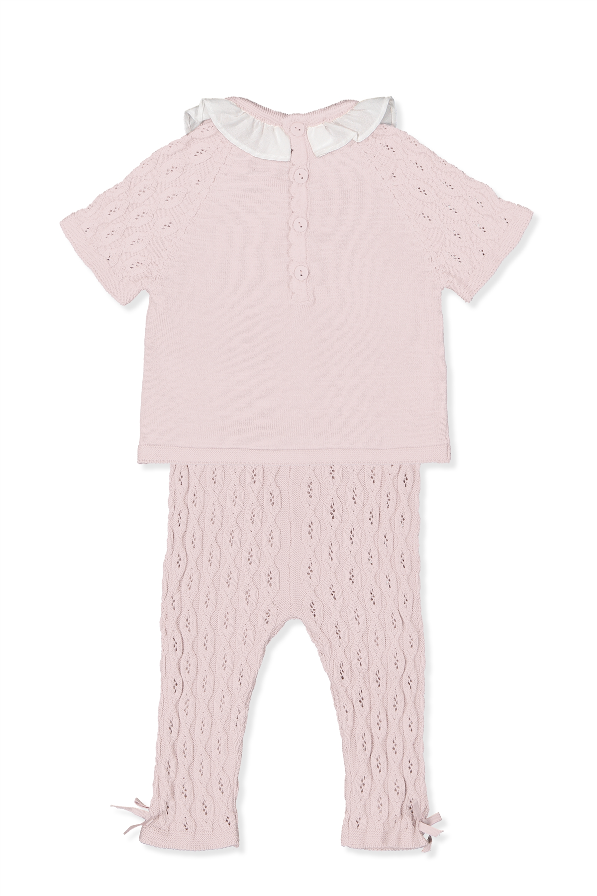 TRİKO İKİLİ TAKIM (BURGU DESEN) PEMBE