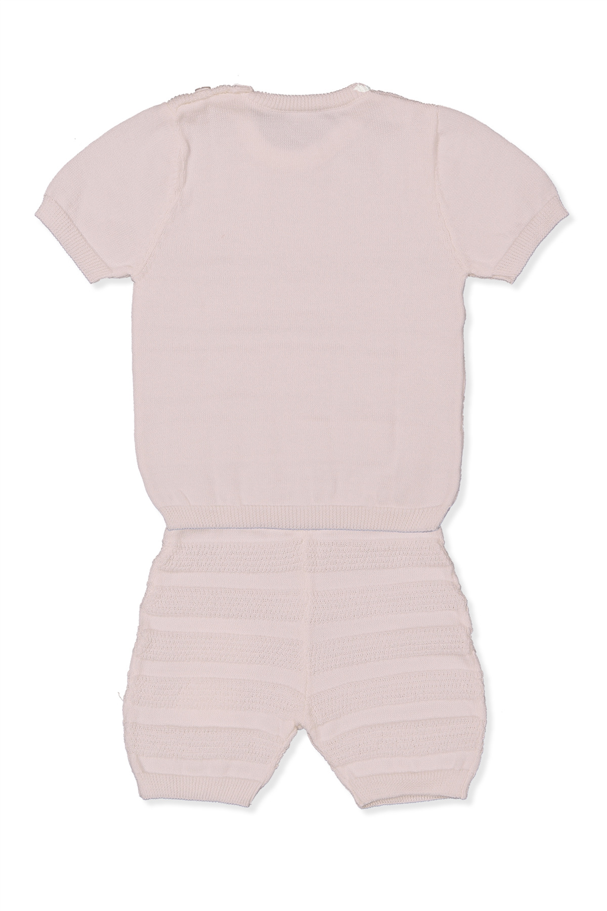 TRİKO ŞORTLU TAKIM (ÇİZGİ DESEN) PEMBE