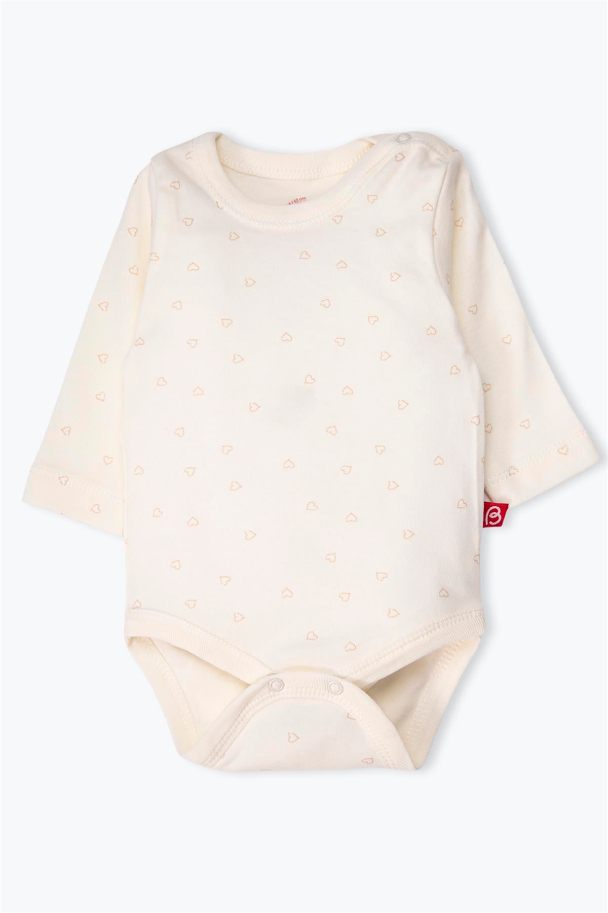 UZUN KOLLU BODY 3LÜ (CUTE BUNNY) BEJ