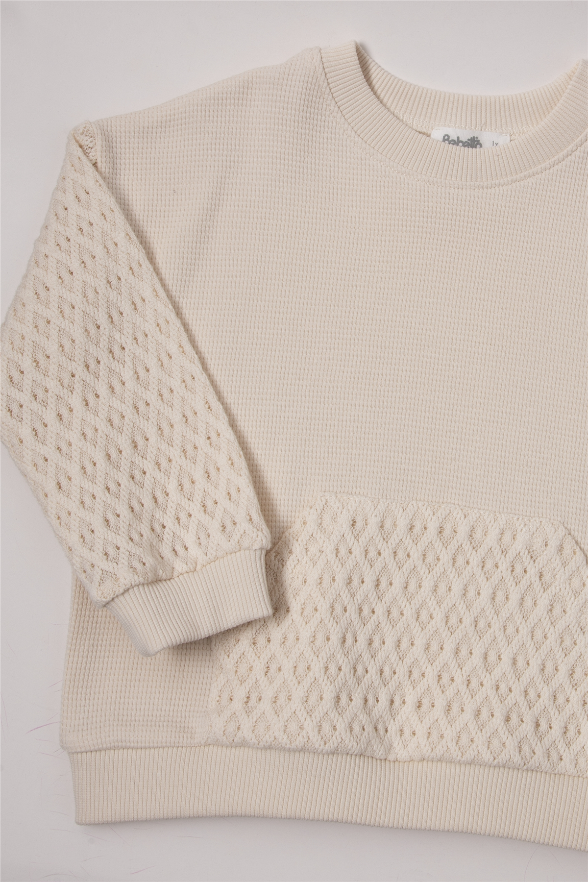 WAFFLE SWEAT 2Lİ TAKIM (LACY GIRL) BEJ