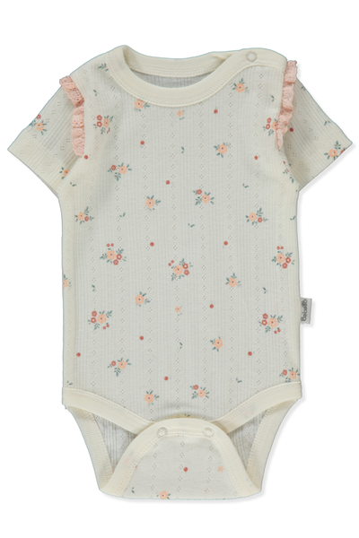 AJURLU KISA KOLLU BODY AY BASKILI (BLOOM) PEMBE