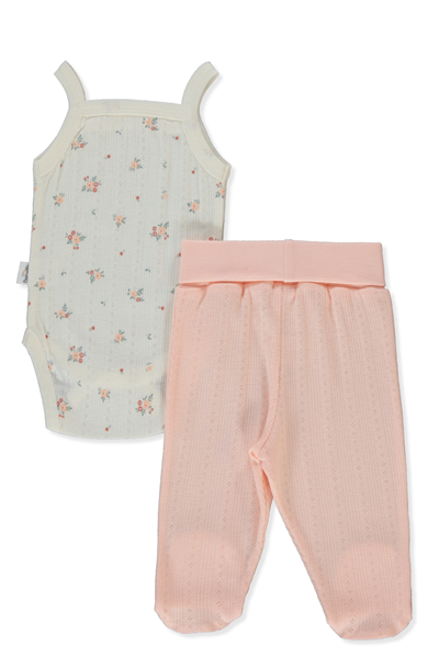 AJURLU PATİKLİ PANTOLON 2Lİ TAKIM  (BLOOM) PEMBE