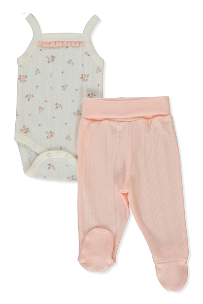 AJURLU PATİKLİ PANTOLON 2Lİ TAKIM  (BLOOM) PEMBE