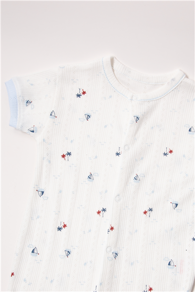 AJURLU PATİKSİZ MİNİ TULUM (PALM IN THE SEA) MAVİ