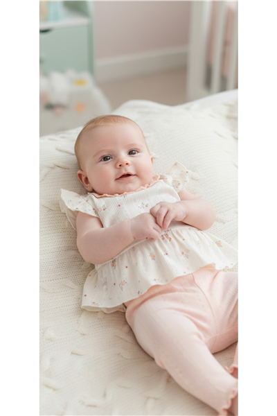 AJURLU PATİKSİZ PİJAMA TAKIMI 3LÜ (BLOOM) PEMBE