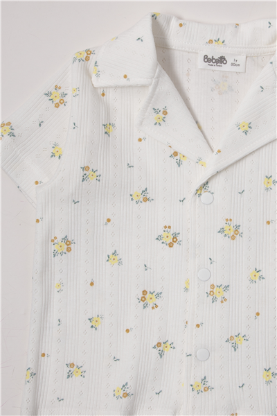 AJURLU ŞORTLU PİJAMA TAKIMI 2Lİ (SWEET PYJAMAS/26) SARI