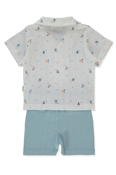 AJURLU ŞORTLU PİJAMA TAKIMI 2Lİ (SWEET PYJAMAS/26) PETROL YEŞİL