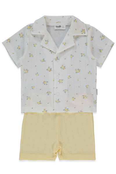AJURLU ŞORTLU PİJAMA TAKIMI 2Lİ (SWEET PYJAMAS/26) SARI