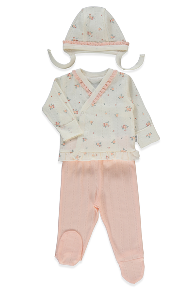 AJURLU ZIBIN SET 3LÜ (BLOOM) PEMBE