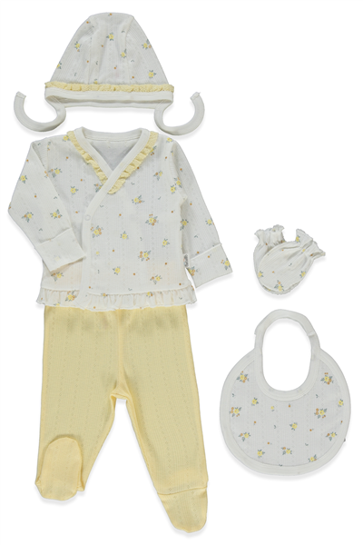 AJURLU ZIBIN SET 5Lİ (BLOOM) SARI