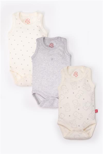 ATLET BODY 3LÜ (CUTE BEAR) GRİ MELANJ