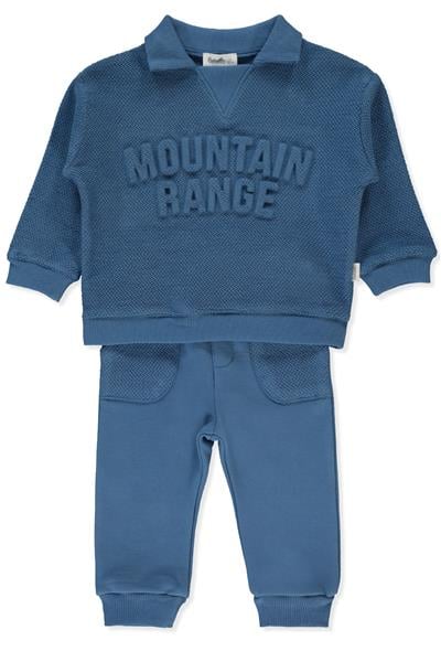 BALIKSIRTI ÜÇ İP SWEAT 2Lİ TAKIM (MOUNTAIN RANGE) İNDİGO