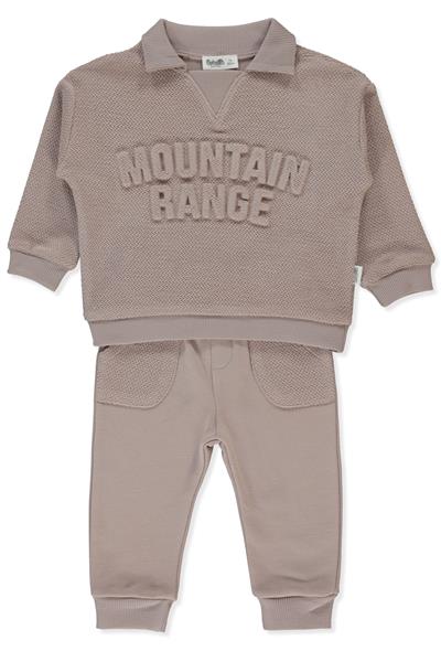 BALIKSIRTI ÜÇ İP SWEAT 2Lİ TAKIM (MOUNTAIN RANGE) KAHVERENGİ