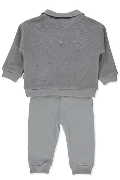 BALIKSIRTI ÜÇ İP SWEAT 2Lİ TAKIM (MOUNTAIN RANGE) GRİ