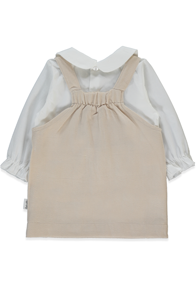 DOKUMA ELBİSE 2Lİ TAKIM (STYLISH) BEJ