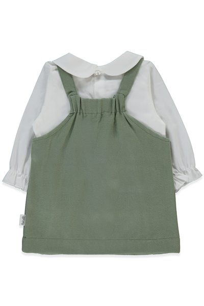 DOKUMA ELBİSE 2Lİ TAKIM (STYLISH) YEŞİL