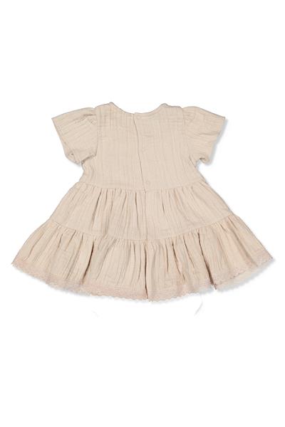DOKUMA ELBİSE (CLASSY GIRL) BEJ
