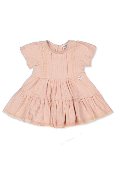 DOKUMA ELBİSE (CLASSY GIRL) PEMBE