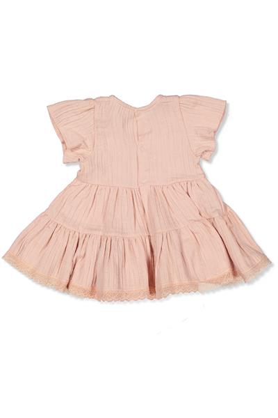 DOKUMA ELBİSE (CLASSY GIRL) PEMBE