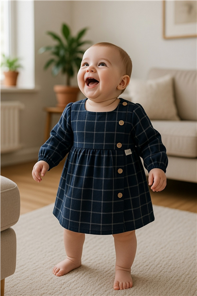 DOKUMA ELBİSE (FESTIVE) LACİVERT