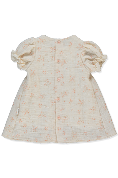 DOKUMA ELBİSE (FLOWERY) BEJ