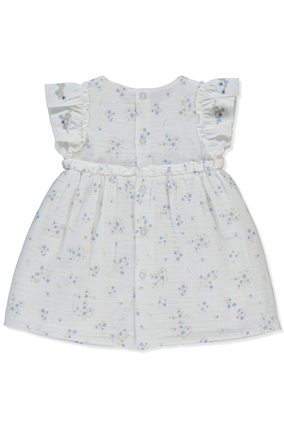 DOKUMA ELBİSE (FLOWERY) EKRU