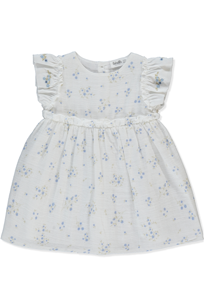 DOKUMA ELBİSE (FLOWERY) EKRU