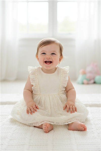 DOKUMA ELBİSE (FOR PRINCESS) EKRU